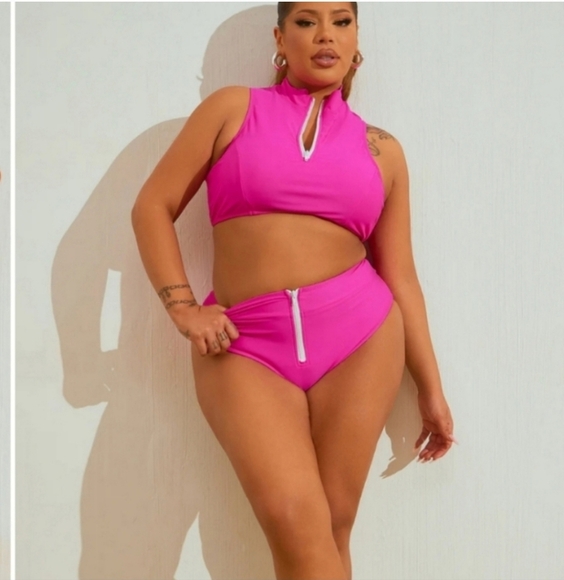 Nwt fashion nova hot pink bikini set - Picture 1 of 3